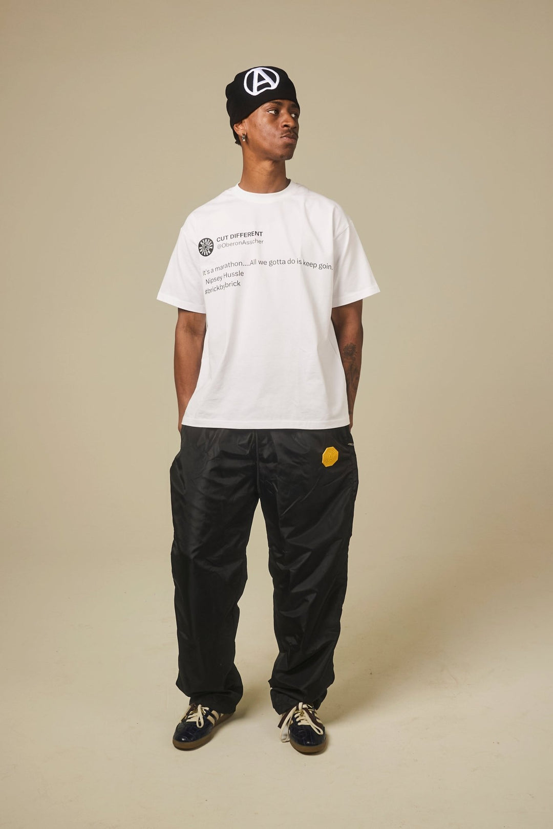 Black Windbreaker Pants - Oberon Asscher