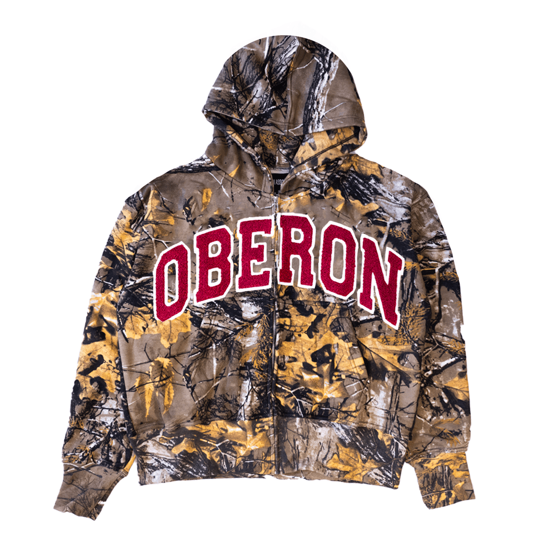 Camo Zip Up Hoodie - Oberon Asscher