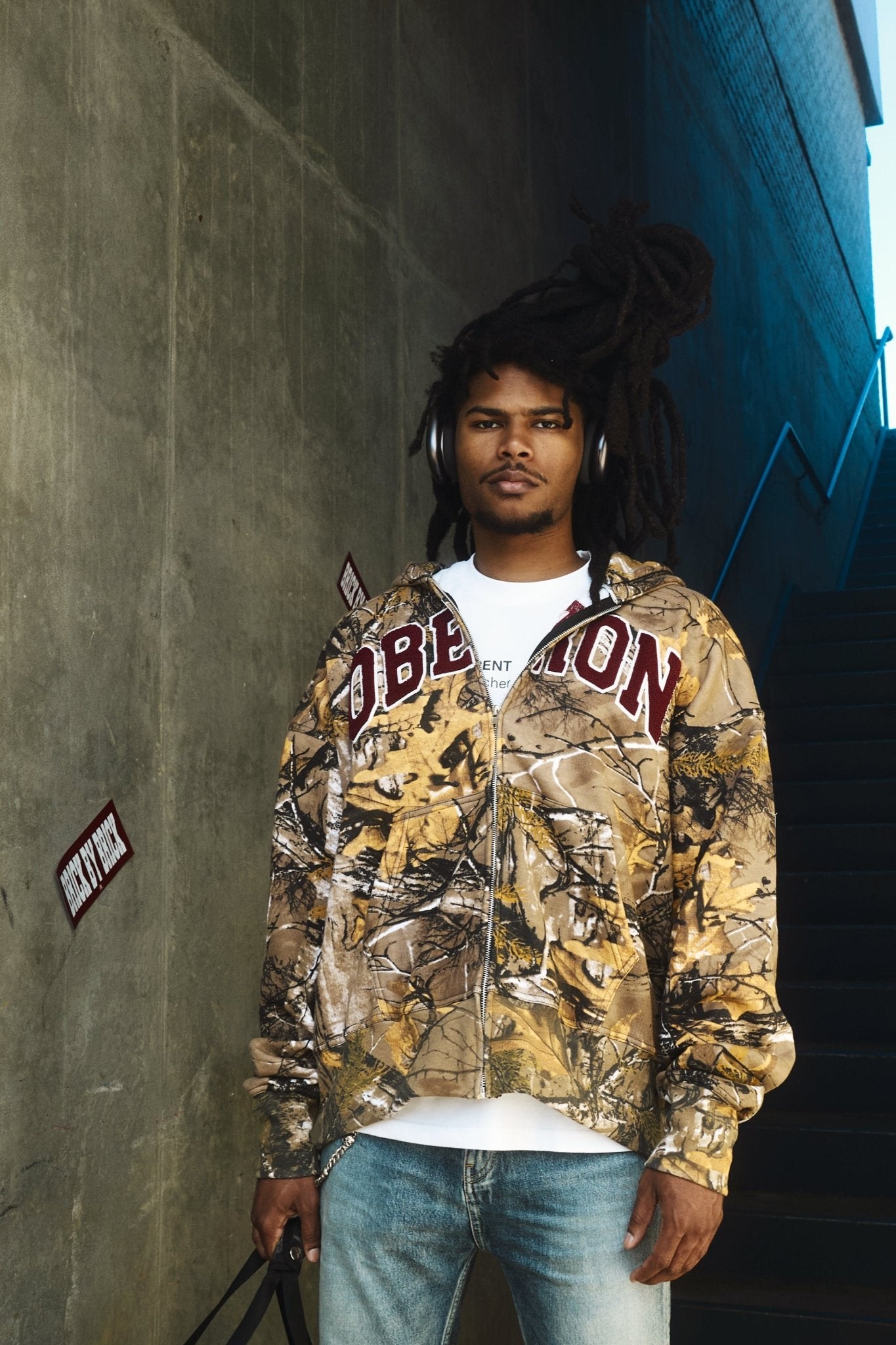 Camo Zip Up Hoodie - Oberon Asscher