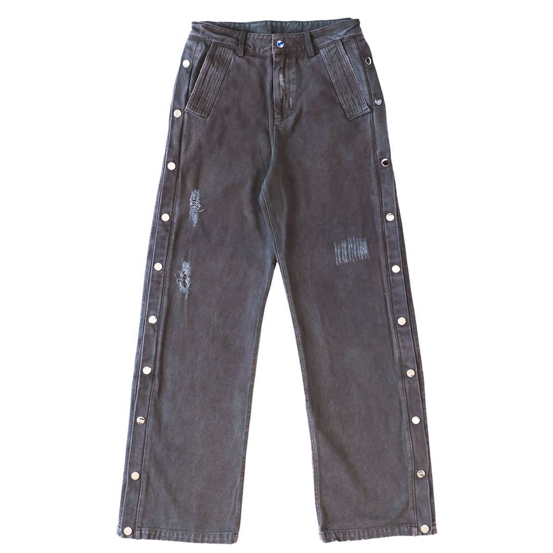 Canvas Denim Warmup Pants - Oberon Asscher