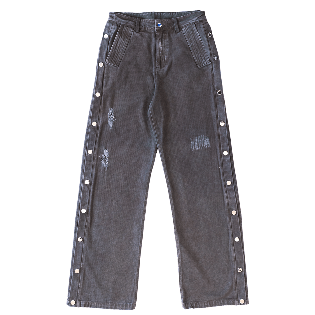 Canvas Denim Warmup Pants - Oberon Asscher