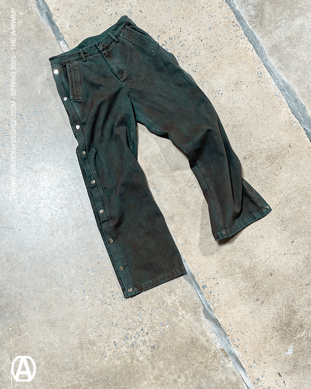 Canvas Denim Warmup Pants - Oberon Asscher