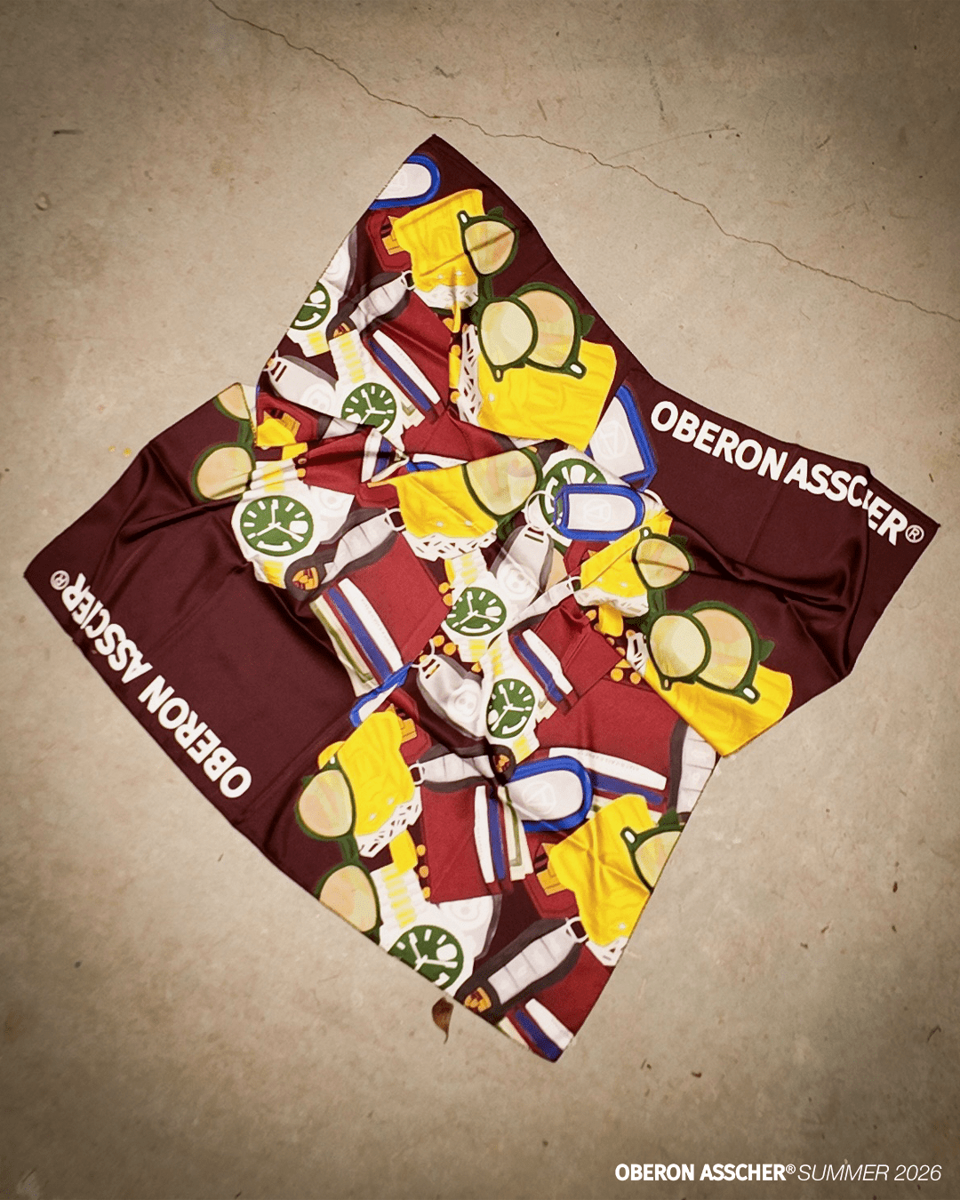 Everyday Silk Scarf Deep Red - Oberon Asscher