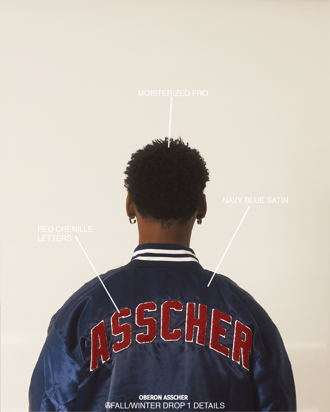 Satin Baseball Jacket - Oberon Asscher