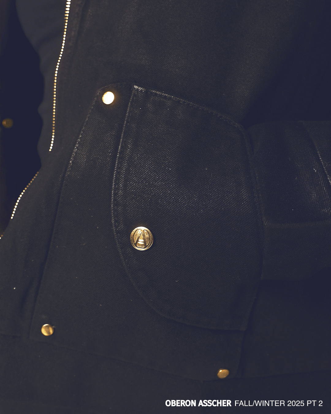 Waxed Denim Jacket Black - Oberon Asscher
