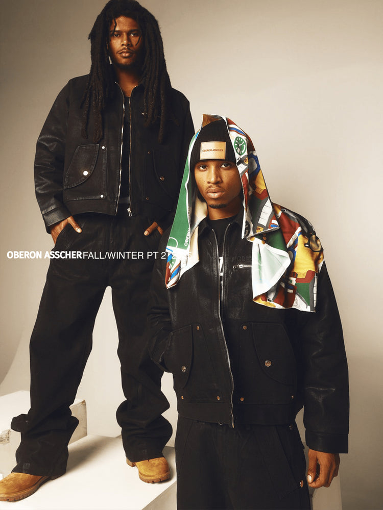 Waxed Denim Jacket Black - Oberon Asscher