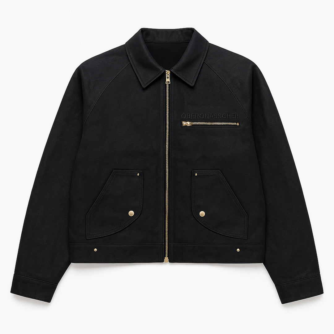 Waxed Denim Jacket Black - Oberon Asscher