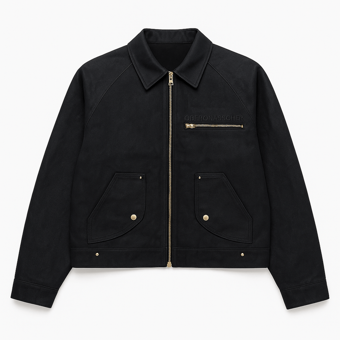 Waxed Denim Jacket Black - Oberon Asscher